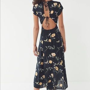 Urban Outfitters Lindsey Floral Slit Maxi Dress